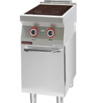 Kuchnia elektryczna ceramiczna 2 pola 1x2,1kW + 1x2,0kW na podstawie szafkowej zamkniętej