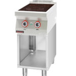 Kuchnia elektryczna ceramiczna 2 pola 1x2,1kW + 1x2,0kW na podstawie szafkowej otwartej