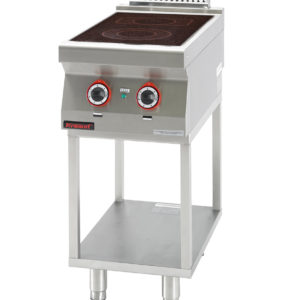 700.KE-2C.T Kuchnia elektryczna ceramiczna 2 pola 1x2,1kW + 1x2,0kW na podstawie szkieletowej