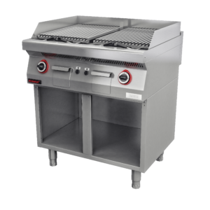 700.OGL-800.S Lawa grill 800 mm 14kW na podstawie szafkowej otwartej
