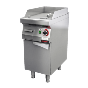 700.PBG-400G Płyta grillowa gazowa gładka chromowana 400 mm 5,5kW na podstawie szafkowej zamkniętej
