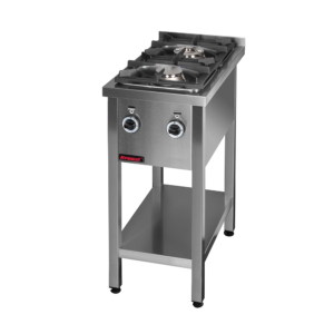000.KG-2L Kuchnia gazowa na podstawie otwartej 2-palnikowa 1x4,5kW + 1x7,5kW