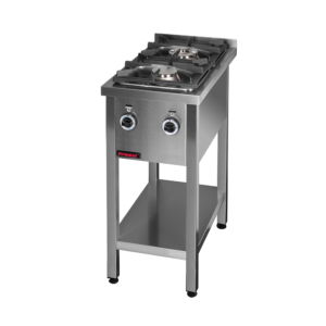 000.KG-2M Kuchnia gazowa na podstawie otwartej 2-palnikowa 1x4,5kW + 1x7,5kW - obrazek 1