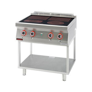 700.KE-4C.T Kuchnia elektryczna ceramiczna 4 pola 2x4kW + 2x2,1kW na podstawie szkieletowej