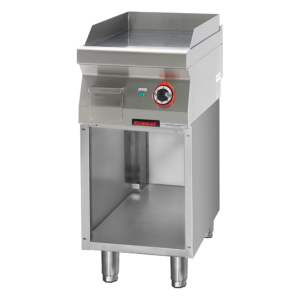 700.PBE-400G.S Płyta grillowa gładka chromowana 400 mm 4,8kW na podstawie szafkowej otwartej