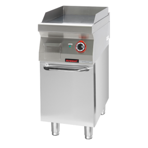 700.PBE-400G.S.D Płyta grillowa gładka chromowana 400 mm 4,8kW na podstawie szafkowej zamkniętej