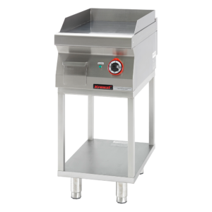 700.PBE-400G.T Płyta grillowa gładka chromowana 400 mm 4,8kW na podstawie szkieletowej